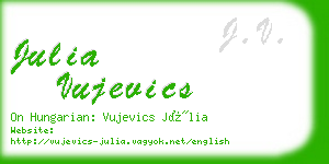 julia vujevics business card